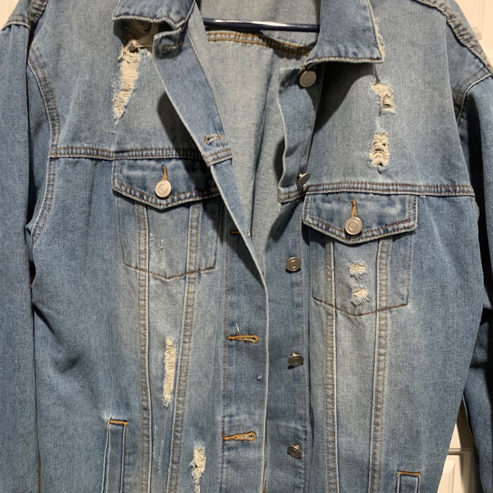 Oversized jean jacket